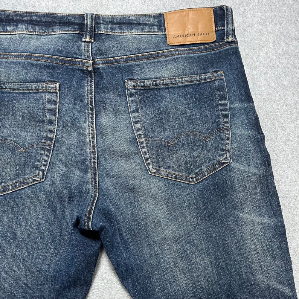 American Eagle Jeans Slim Straight Mens 33x32 Blue Denim Streetwear Casual